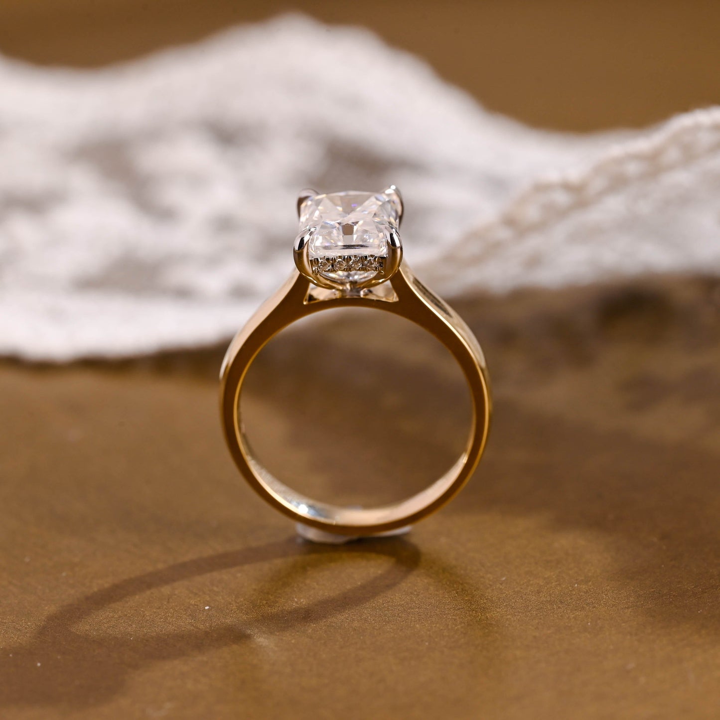 2 CT Round Three Stones Lab Grown Diamond Engagement Ring