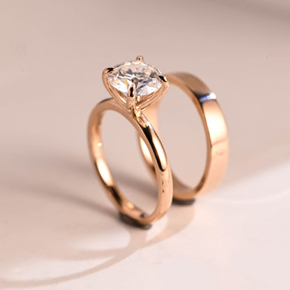 3.0 CT Round Pave Lab Grown Diamond Bridal Set