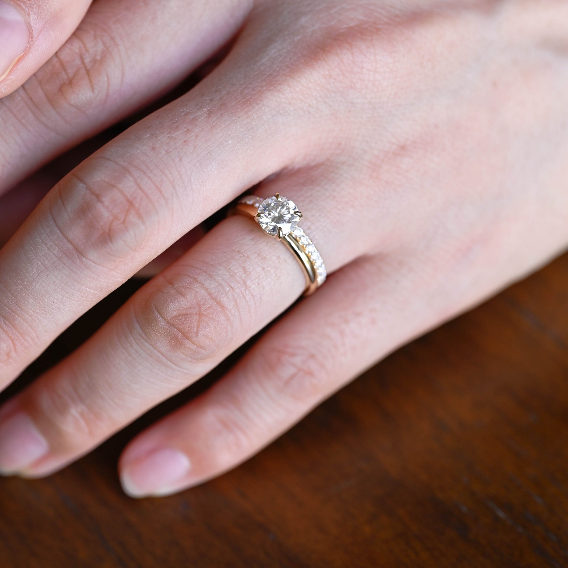 3.0 CT Round Pave Lab Grown Diamond Bridal Set
