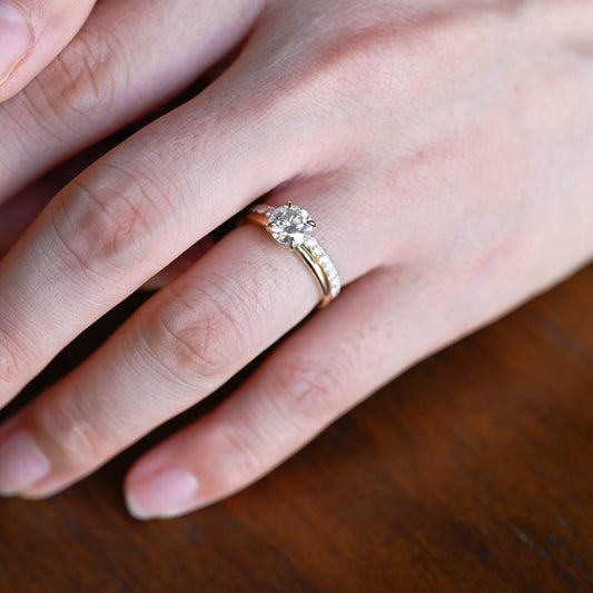 3.0 CT Round Pave Lab Grown Diamond Bridal Set