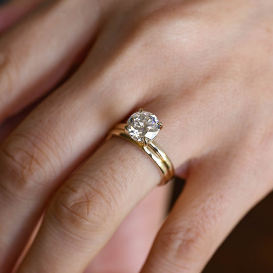 3.0 CT Round Pave Lab Grown Diamond Bridal Set