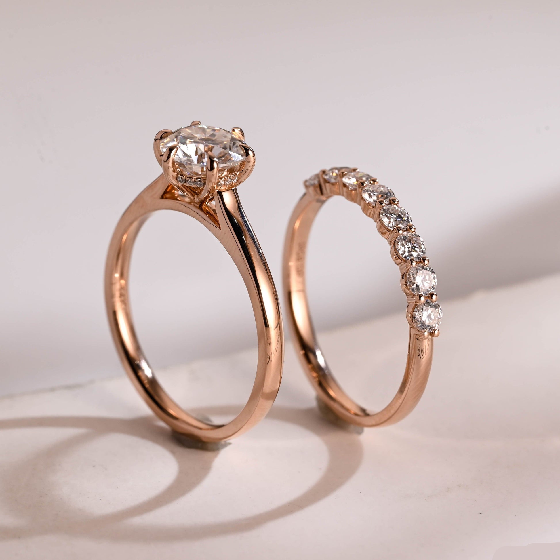 3.0 CT Round Pave Lab Grown Diamond Bridal Set