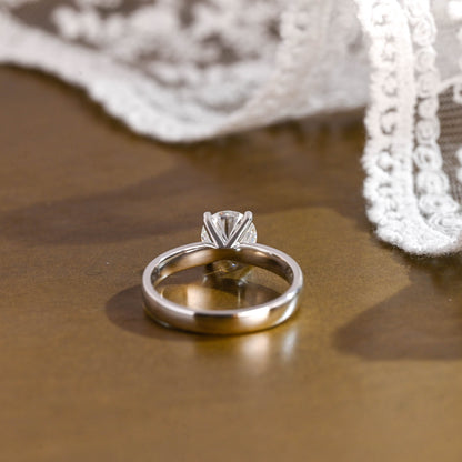 2 CT Round Three Stones Lab Grown Diamond Engagement Ring