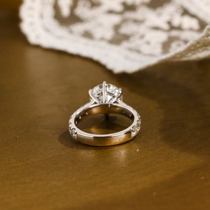 2 CT Round Three Stones Lab Grown Diamond Engagement Ring