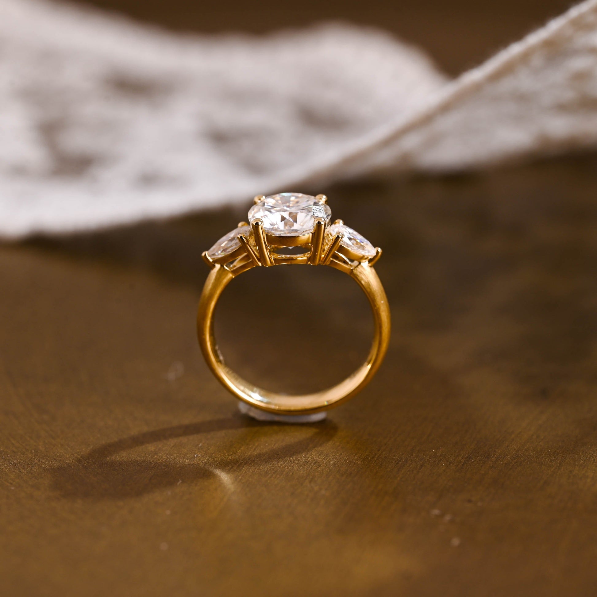 2 CT Round Three Stones Lab Grown Diamond Engagement Ring