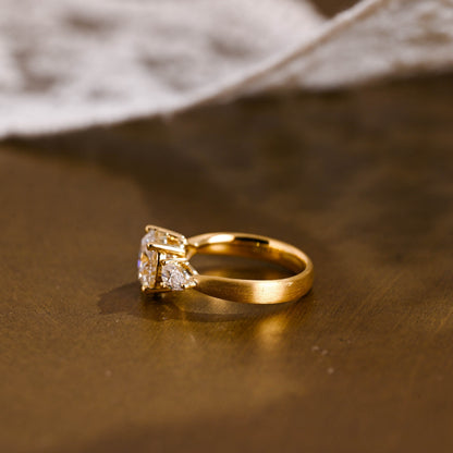 2 CT Round Three Stones Lab Grown Diamond Engagement Ring