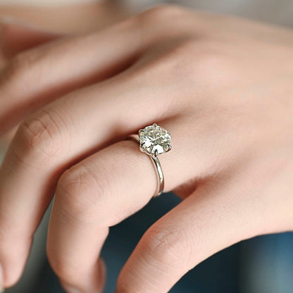 2 CT Round Three Stones Lab Grown Diamond Engagement Ring