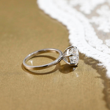 2 CT Round Three Stones Lab Grown Diamond Engagement Ring