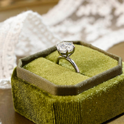 2 CT Round Three Stones Lab Grown Diamond Engagement Ring