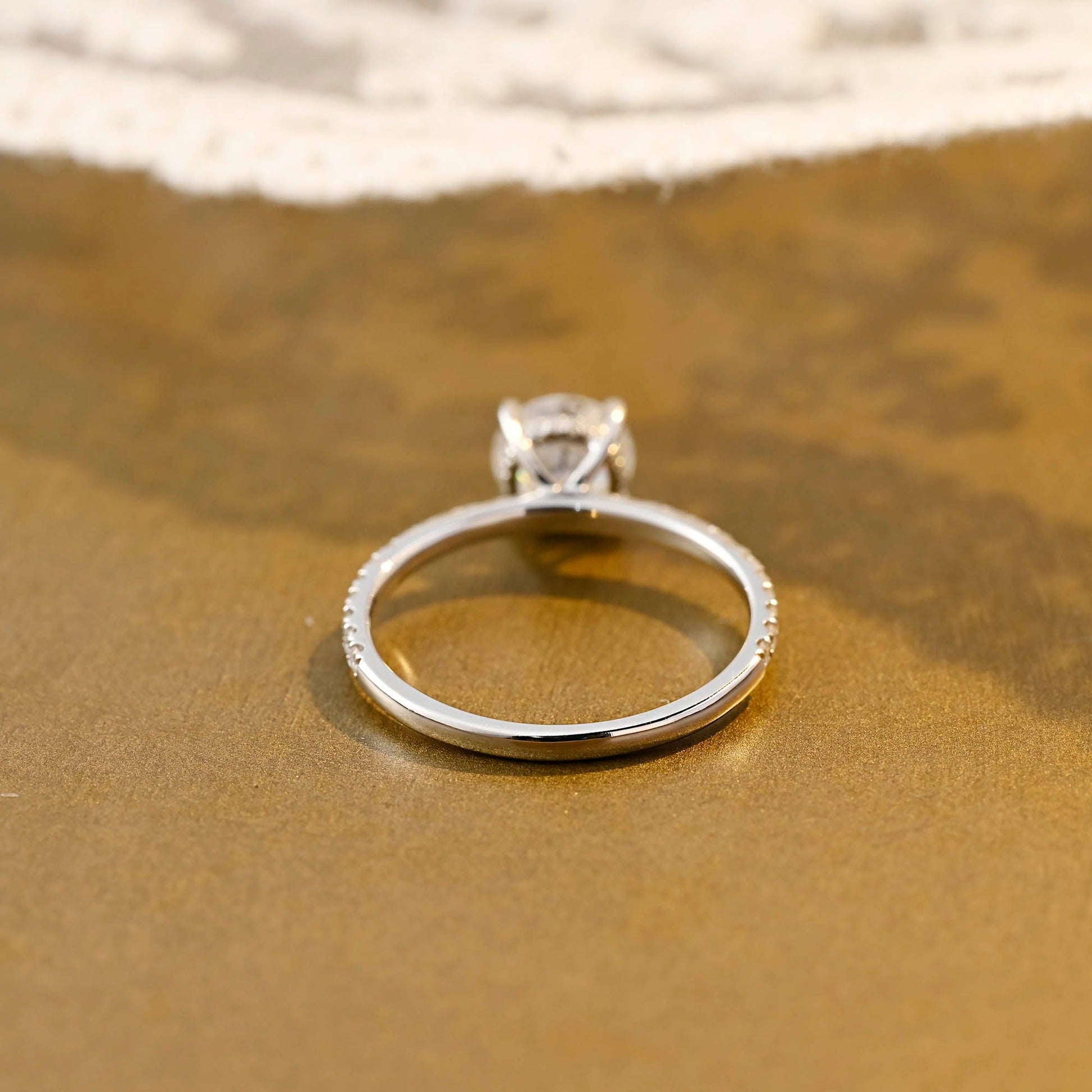 2 CT Round Three Stones Lab Grown Diamond Engagement Ring