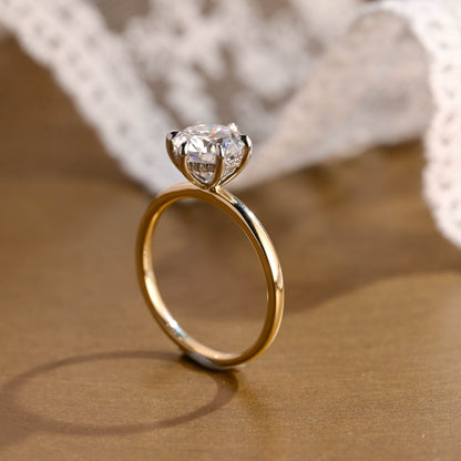 2 CT Round Three Stones Lab Grown Diamond Engagement Ring