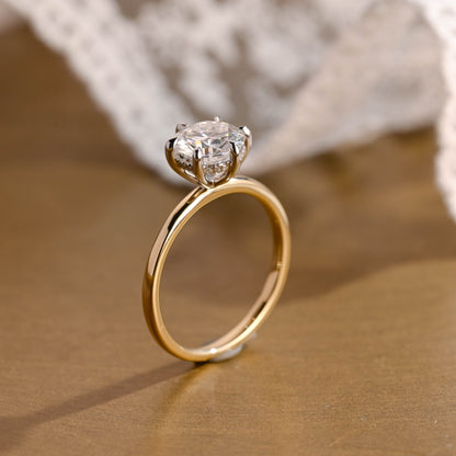2 CT Round Three Stones Lab Grown Diamond Engagement Ring
