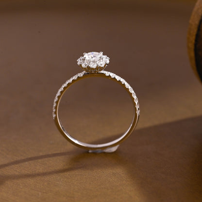 2 CT Round Three Stones Lab Grown Diamond Engagement Ring