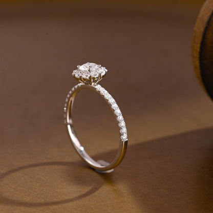 2 CT Round Three Stones Lab Grown Diamond Engagement Ring
