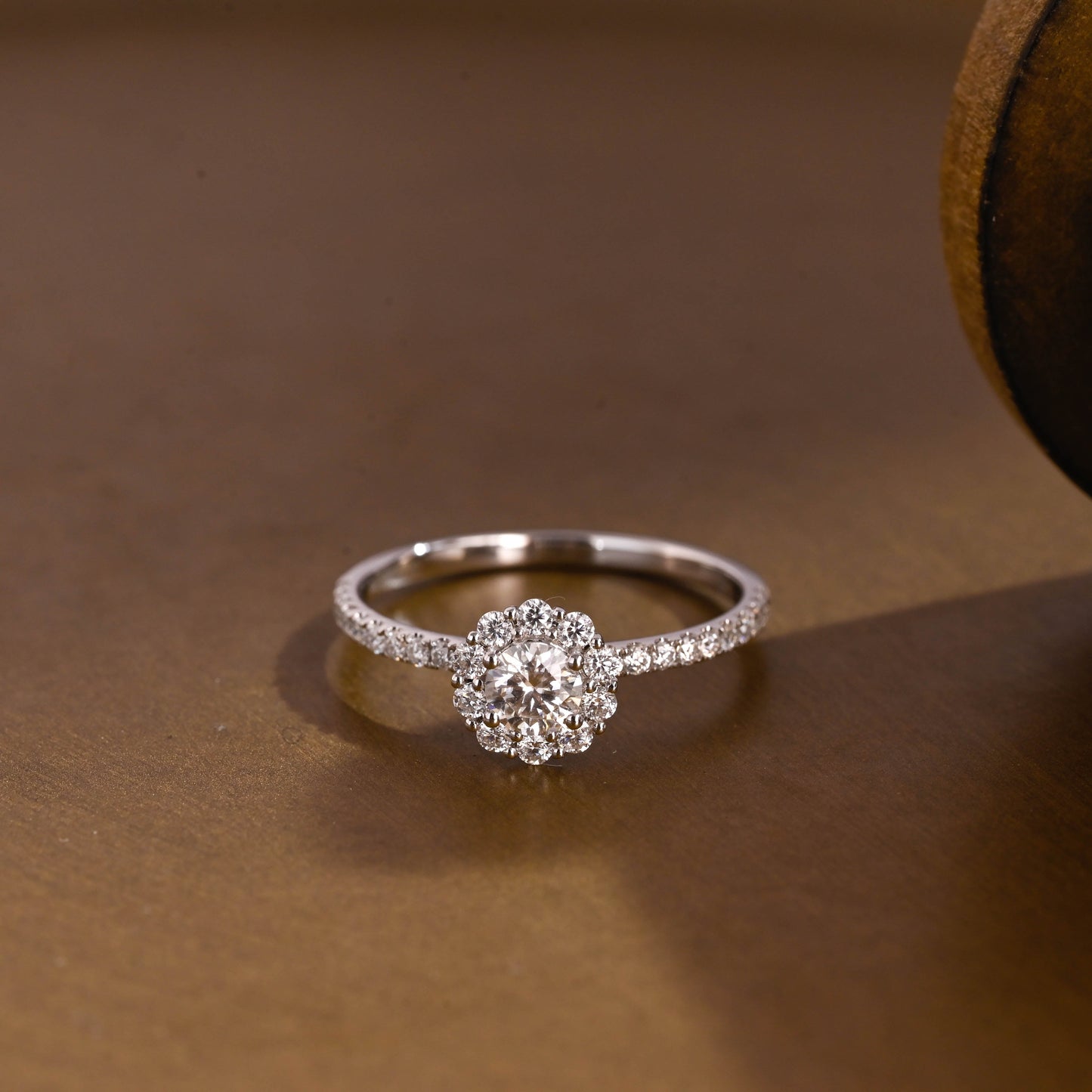 2 CT Round Three Stones Lab Grown Diamond Engagement Ring