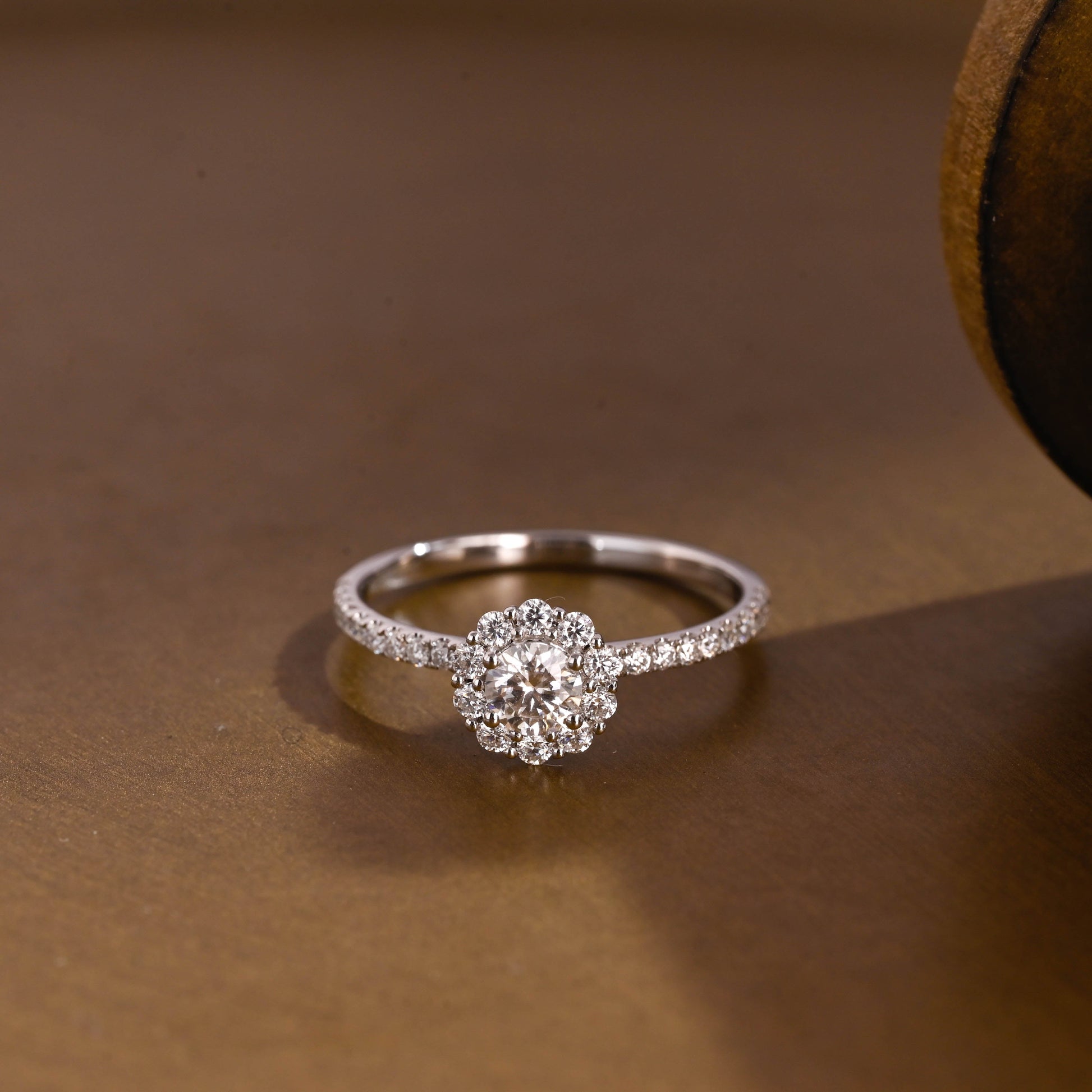 2 CT Round Three Stones Lab Grown Diamond Engagement Ring