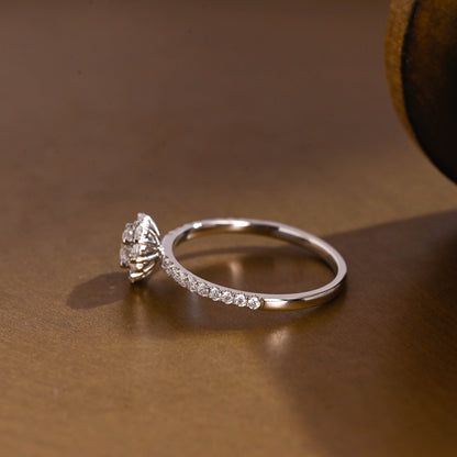 2 CT Round Three Stones Lab Grown Diamond Engagement Ring