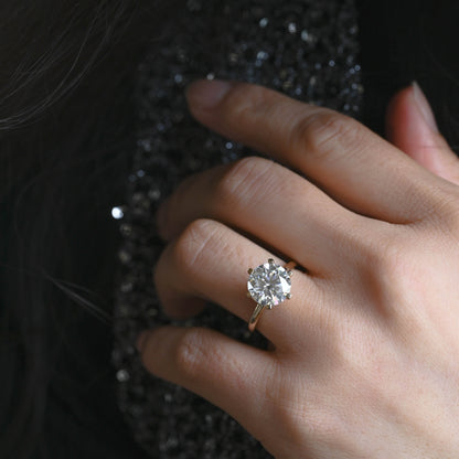 2 CT Round Three Stones Lab Grown Diamond Engagement Ring