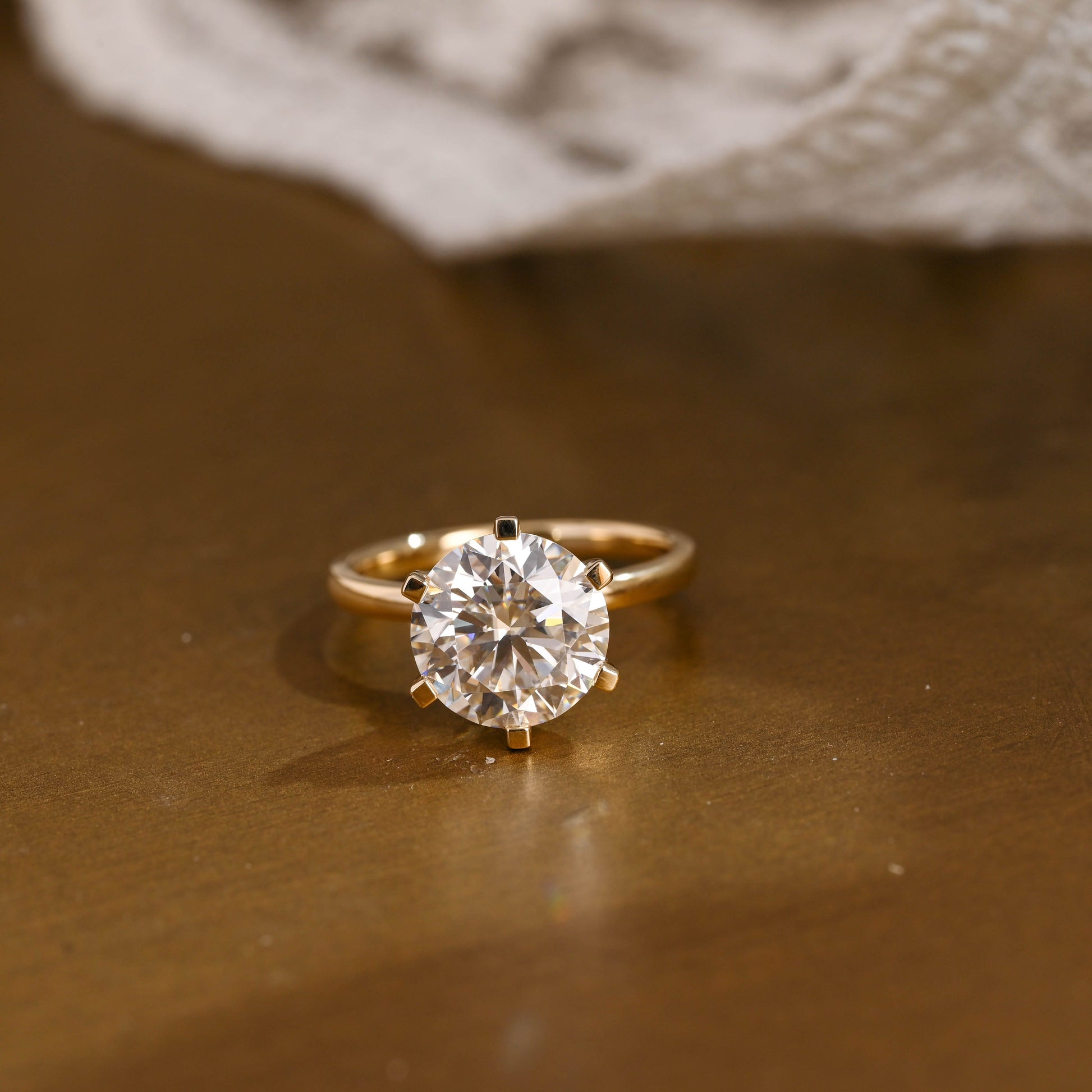 2 CT Round Three Stones Lab Grown Diamond Engagement Ring