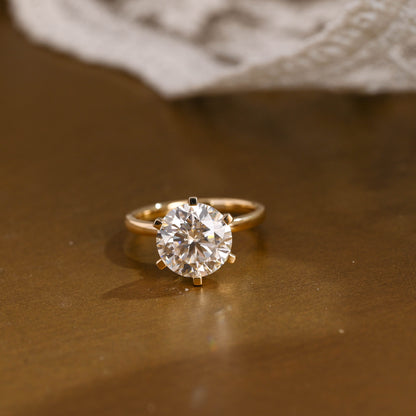 2 CT Round Three Stones Lab Grown Diamond Engagement Ring