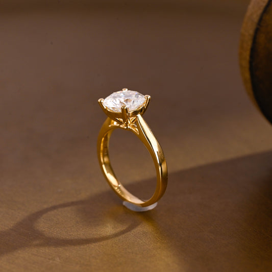 2 CT Round Three Stones Lab Grown Diamond Engagement Ring