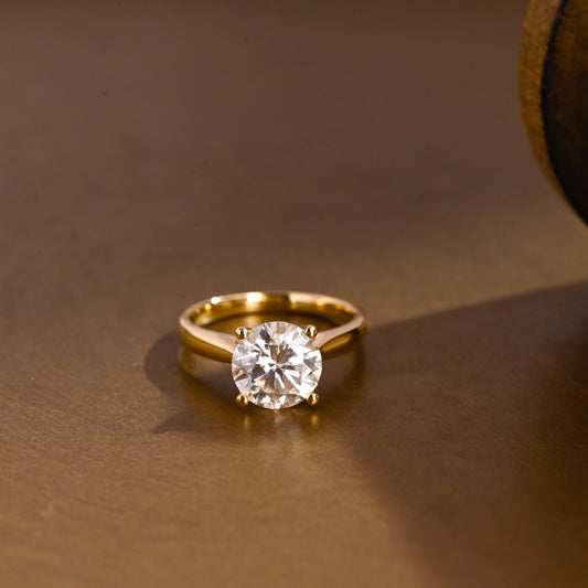 2 CT Round Three Stones Lab Grown Diamond Engagement Ring