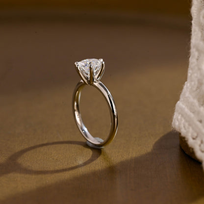 2 CT Round Three Stones Lab Grown Diamond Engagement Ring