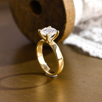2 CT Round Three Stones Lab Grown Diamond Engagement Ring