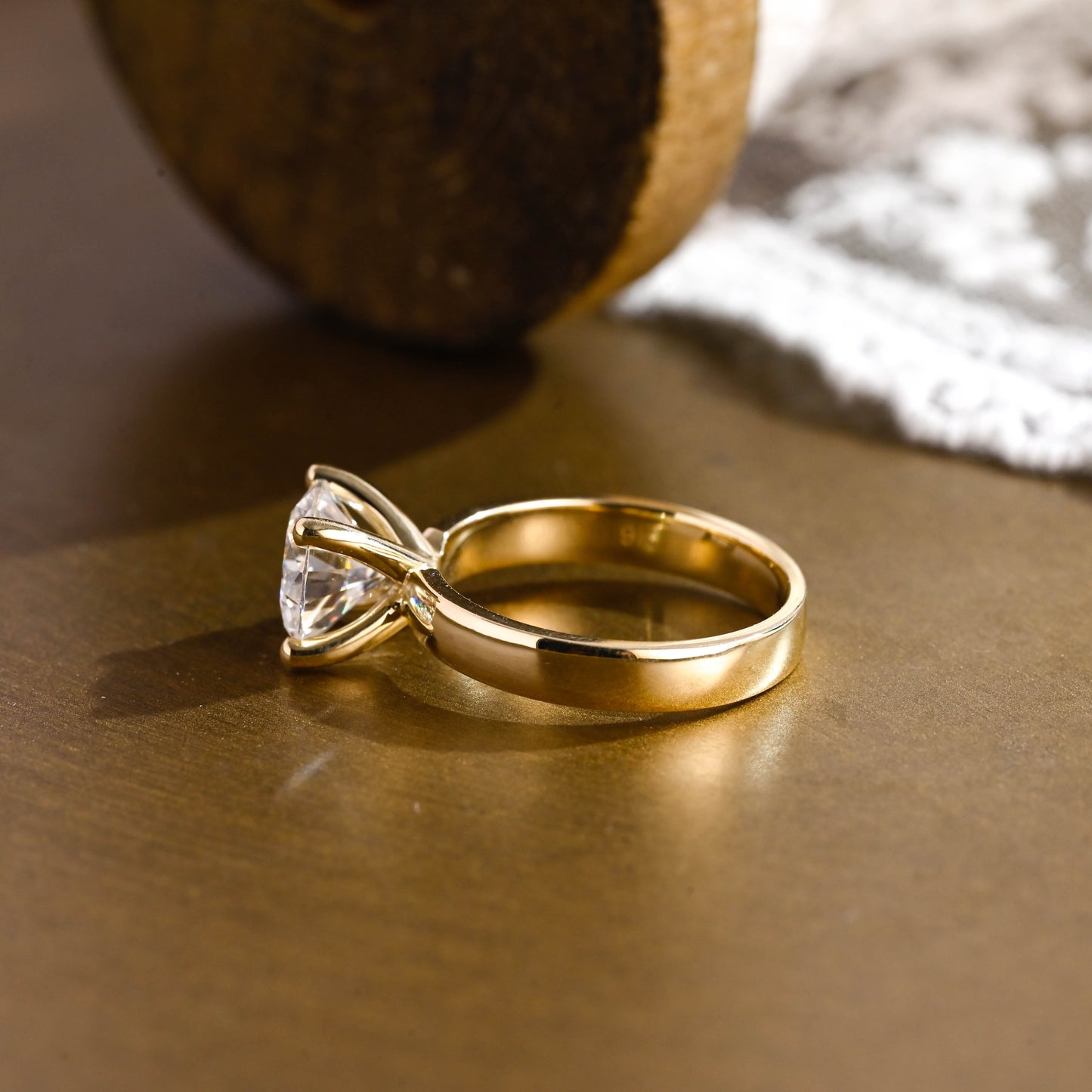 2 CT Round Three Stones Lab Grown Diamond Engagement Ring