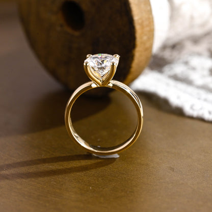 2 CT Round Three Stones Lab Grown Diamond Engagement Ring