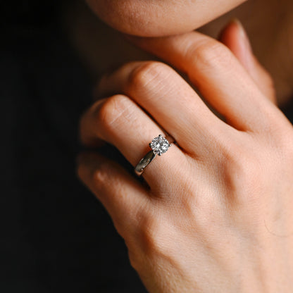 2 CT Round Three Stones Lab Grown Diamond Engagement Ring