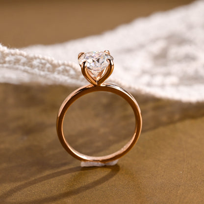 2 CT Round Three Stones Lab Grown Diamond Engagement Ring