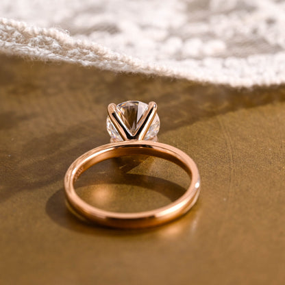 2 CT Round Three Stones Lab Grown Diamond Engagement Ring