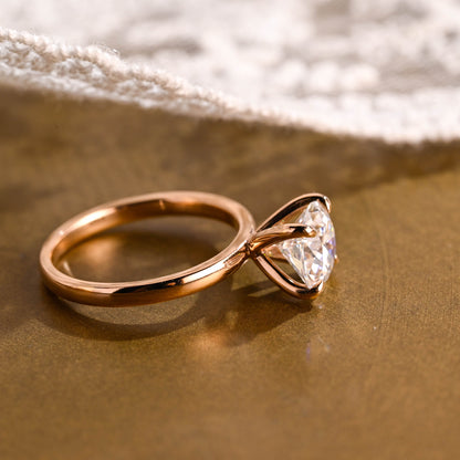 2 CT Round Three Stones Lab Grown Diamond Engagement Ring