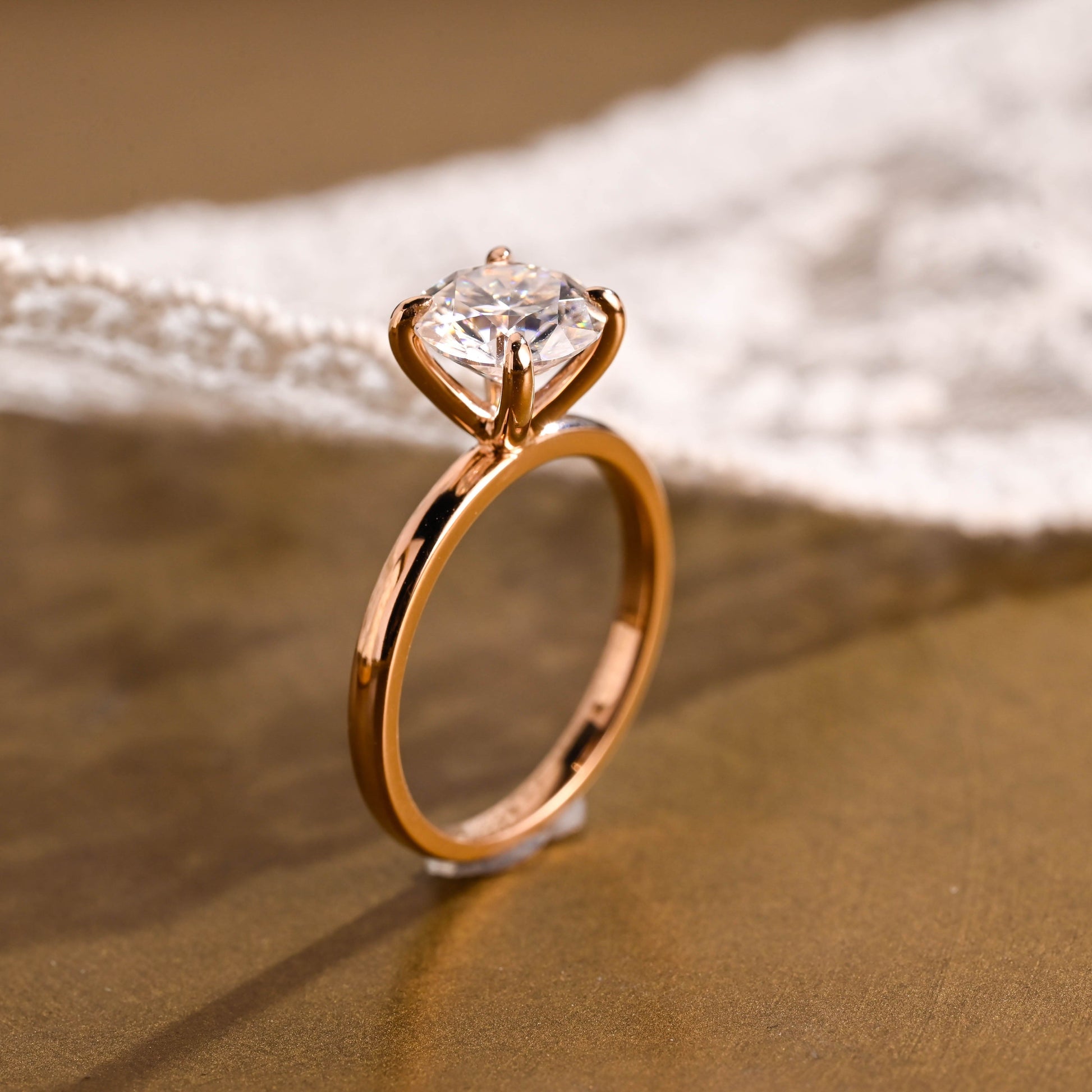 2 CT Round Three Stones Lab Grown Diamond Engagement Ring