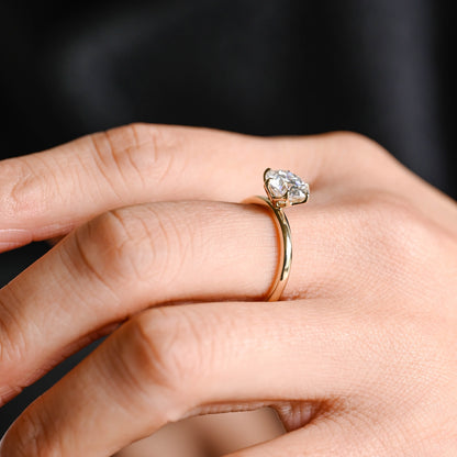 2 CT Round Three Stones Lab Grown Diamond Engagement Ring