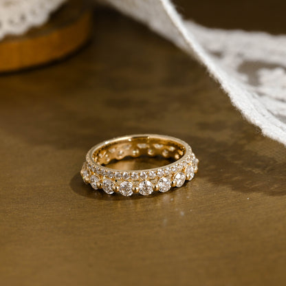 0.37 CT Round Full Eternity Lab Grown Diamond Wedding Band