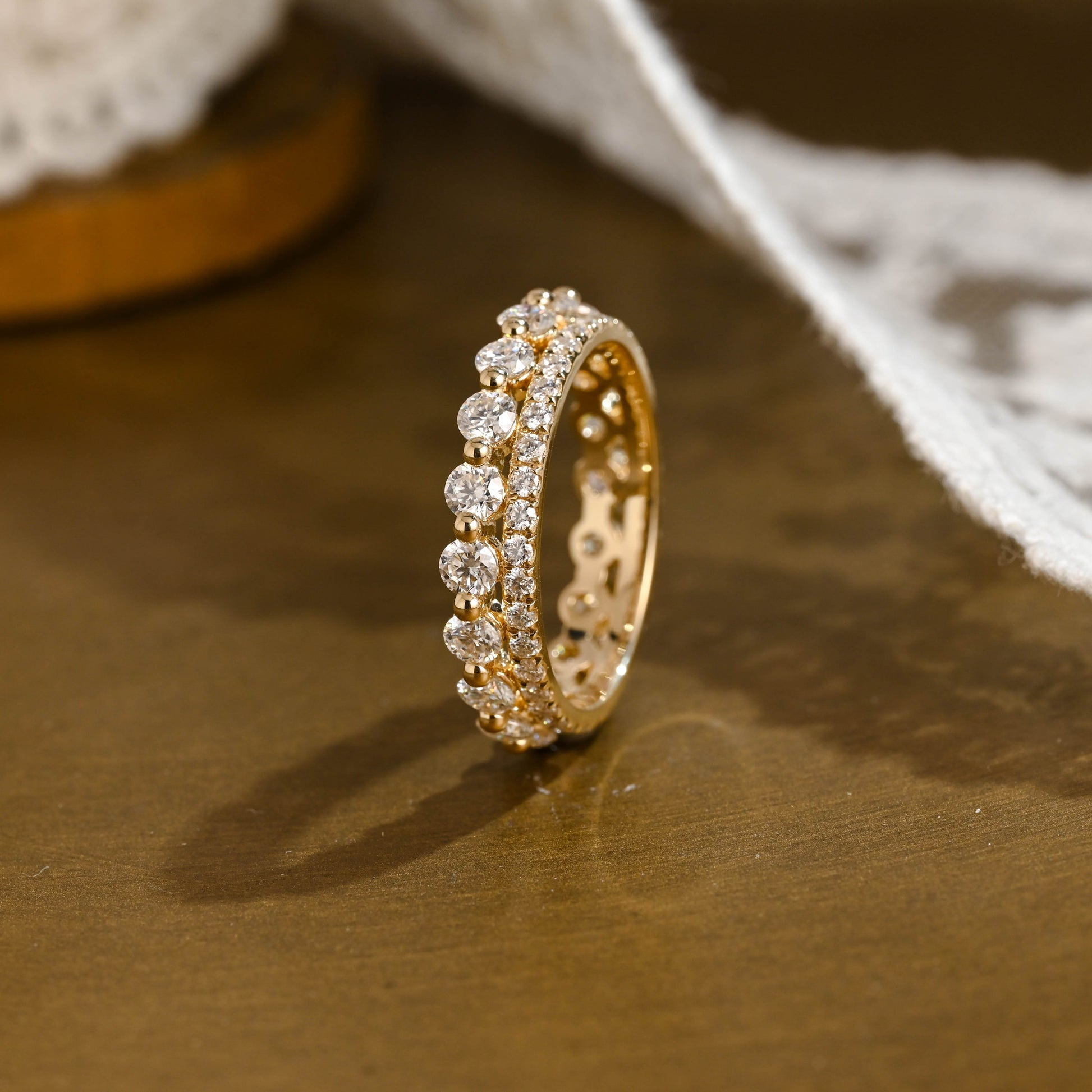 0.37 CT Round Full Eternity Lab Grown Diamond Wedding Band
