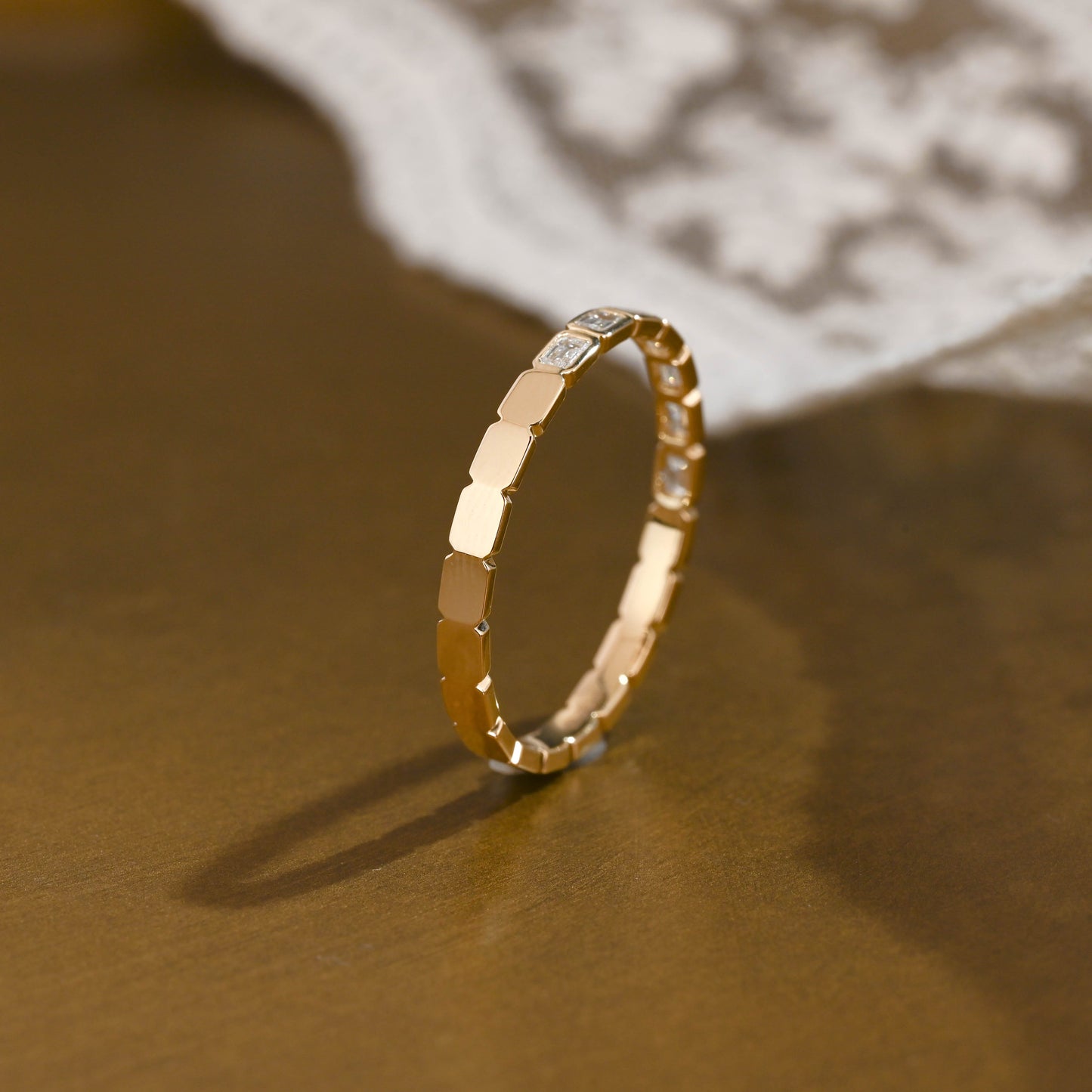 0.37 CT Round Full Eternity Lab Grown Diamond Wedding Band