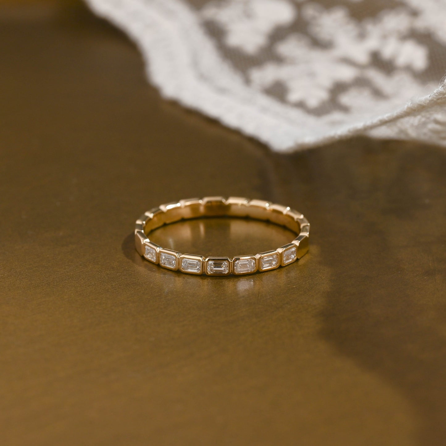 0.37 CT Round Full Eternity Lab Grown Diamond Wedding Band