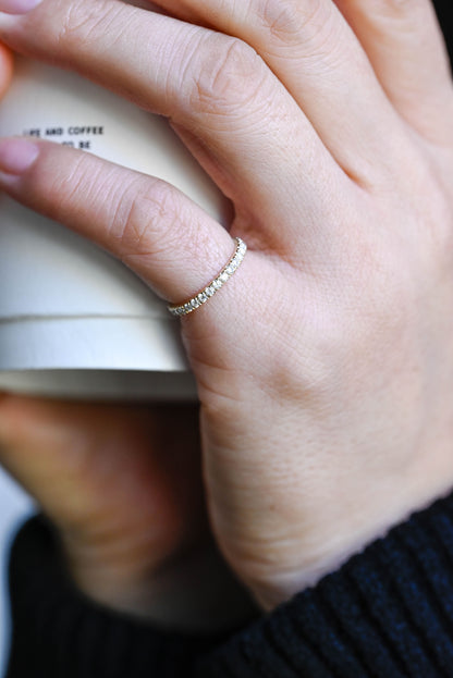 0.37 CT Round Full Eternity Lab Grown Diamond Wedding Band
