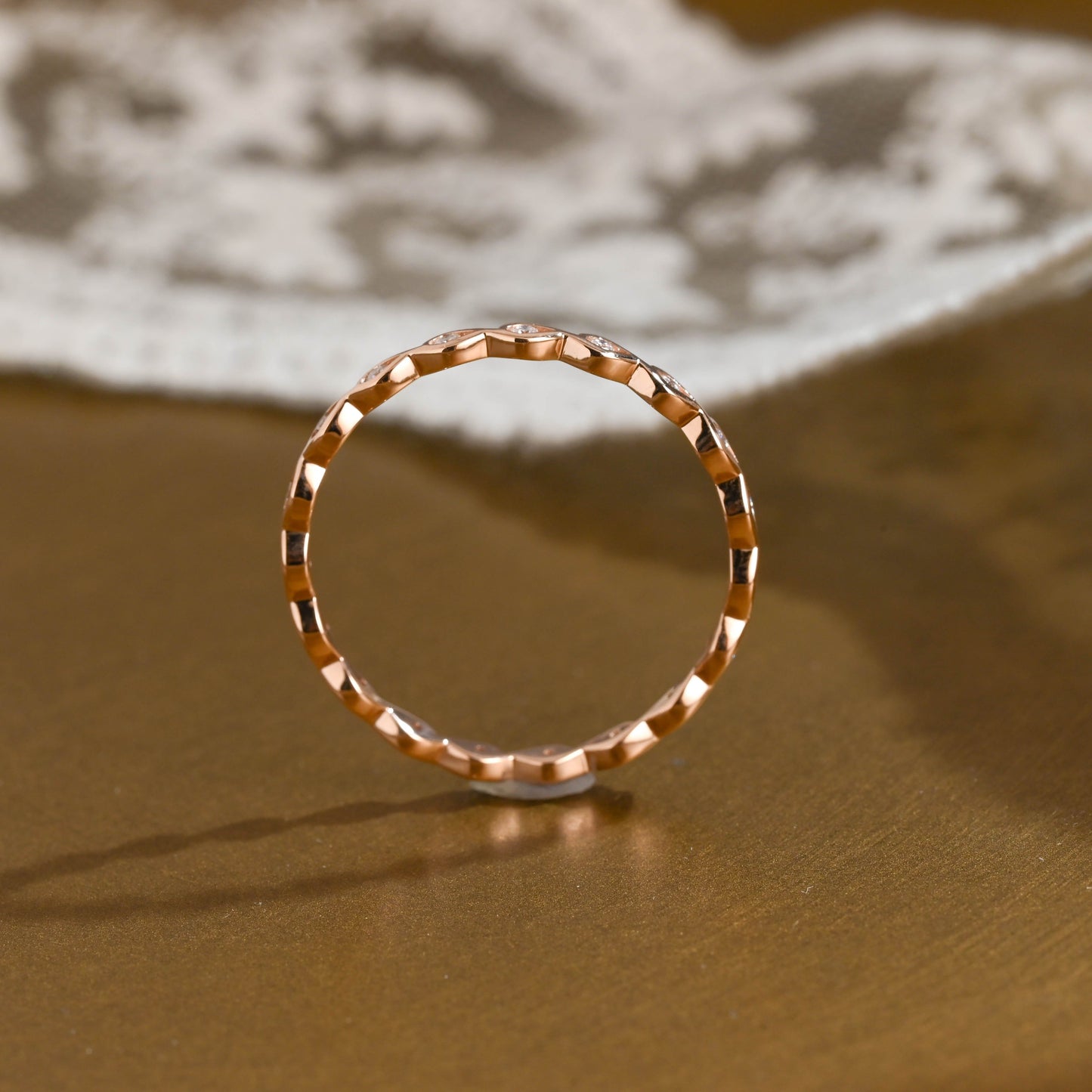 0.37 CT Round Full Eternity Lab Grown Diamond Wedding Band