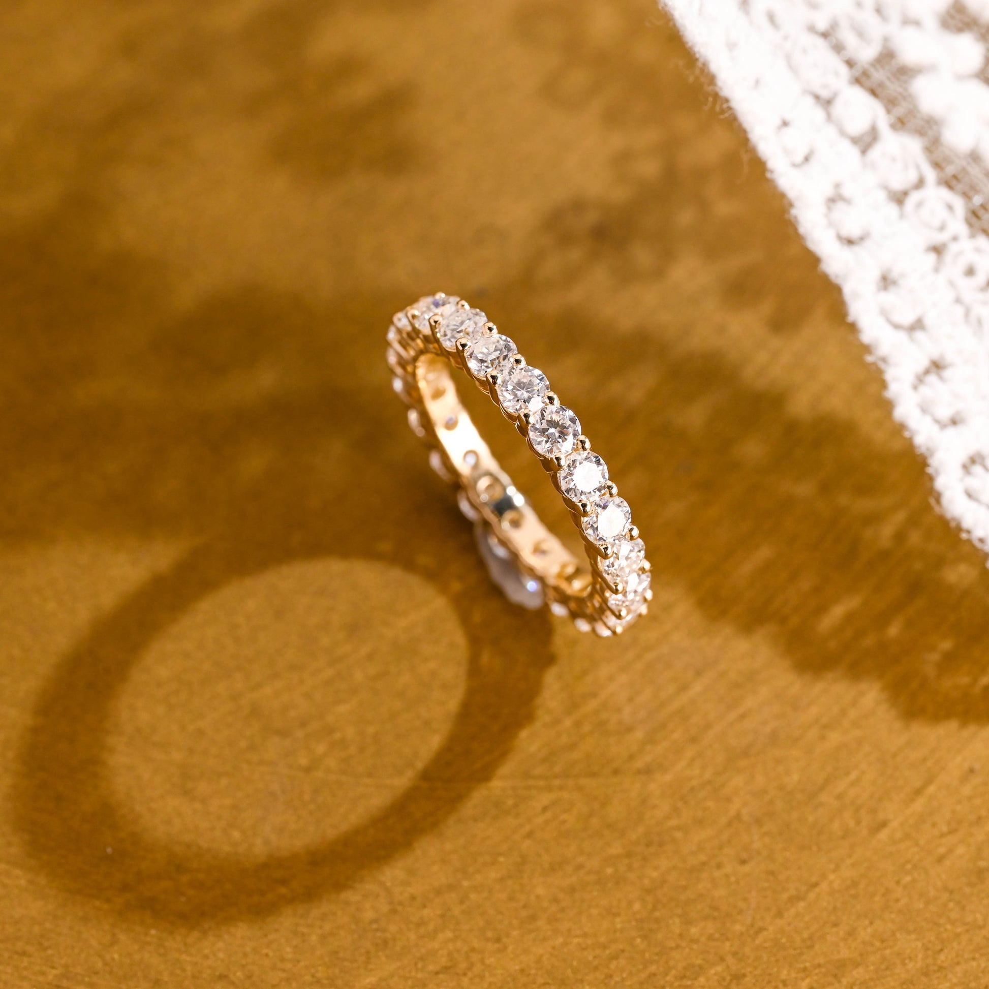 0.37 CT Round Full Eternity Lab Grown Diamond Wedding Band