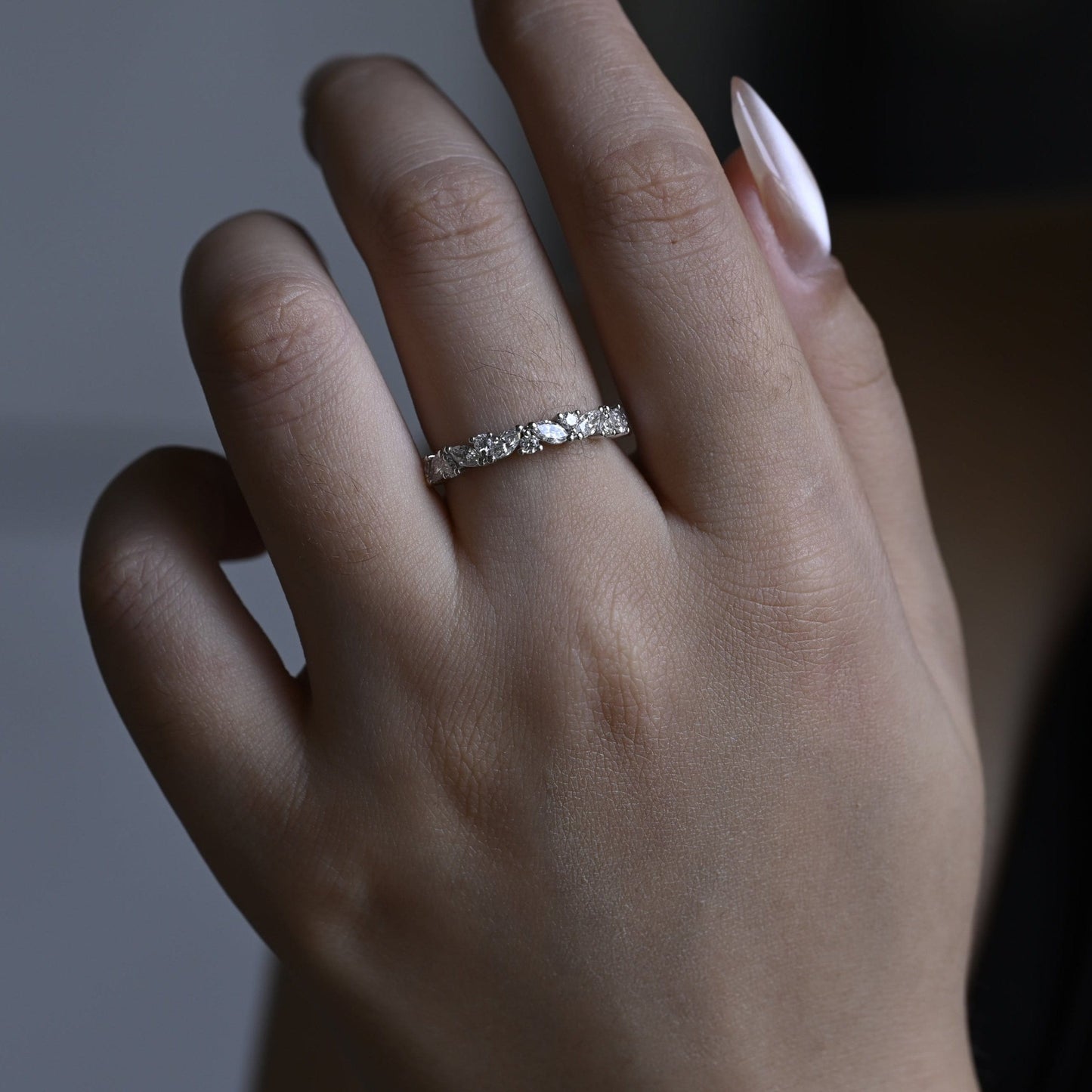 0.37 CT Round Full Eternity Lab Grown Diamond Wedding Band