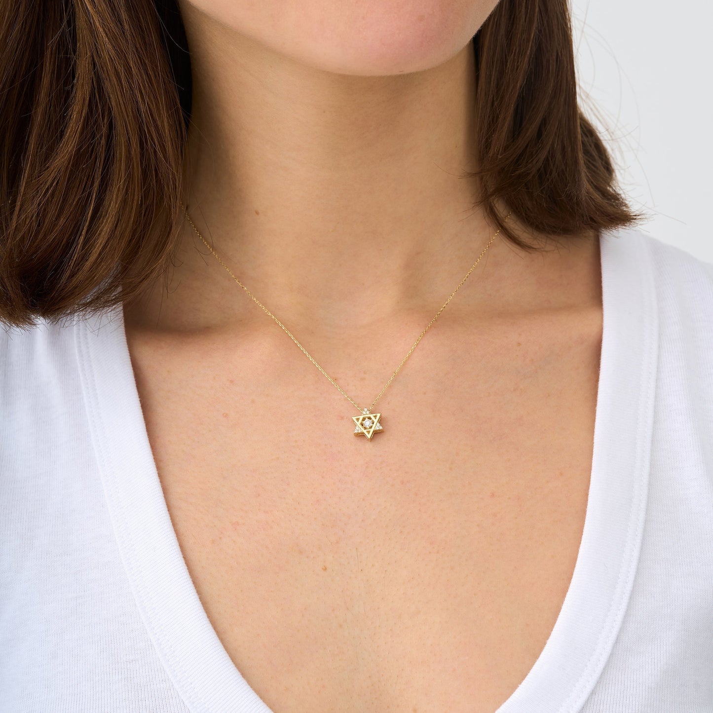 1.0 CT Round Bezel Solitaire Lab Grown Diamond Necklace