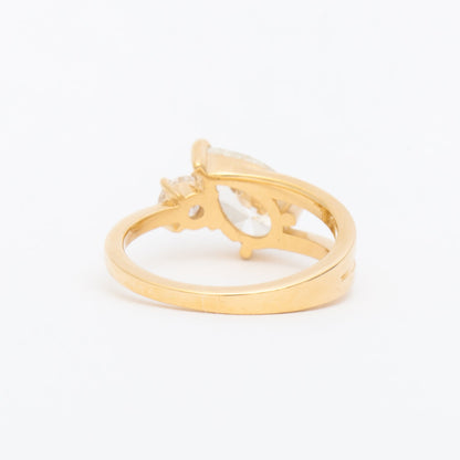 2 CT Round Three Stones Lab Grown Diamond Engagement Ring