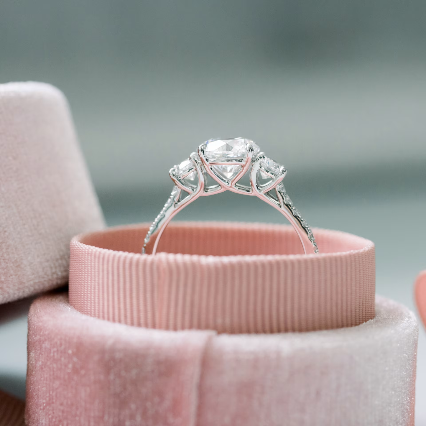 Marquise Cut Cluster Styled Lab Grown Diamond Engagement Ring