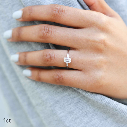 Marquise Cut Cluster Styled Lab Grown Diamond Engagement Ring