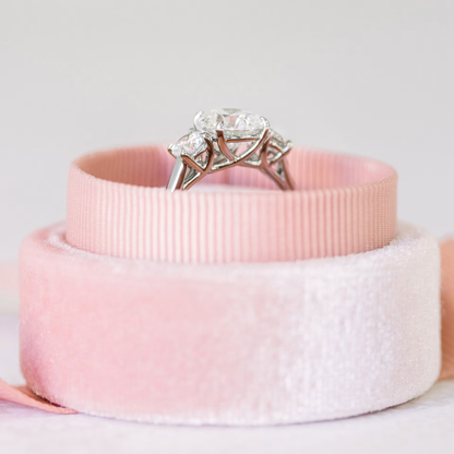 Marquise Cut Cluster Styled Lab Grown Diamond Engagement Ring