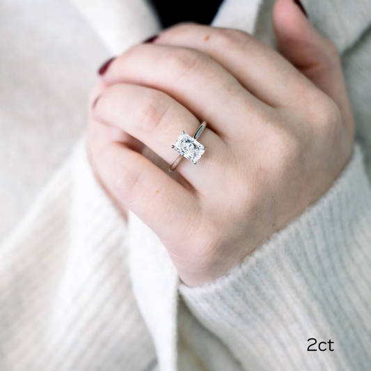 Marquise Cut Cluster Styled Lab Grown Diamond Engagement Ring